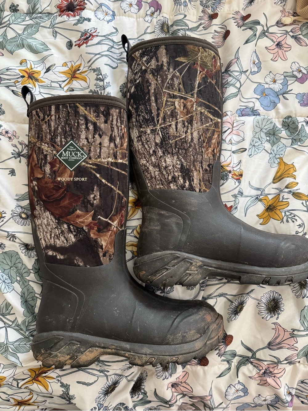 Muck Boot Company Woody Sport Camo Rubber Boots - Brown/Green